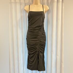 Princess Polly Adalee Midi Black Ruched Dress